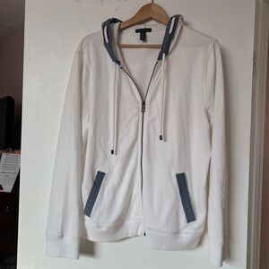 Ralph Lauren White and Blue Zip-Up Jacket